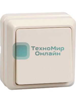 Выключатель 1-кл. ОП ОКТАВА 10А IP20 ВС20-1-0-ОКм крем. IEK EVO10-K33-10-DC