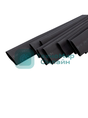 Трубка термоусадочная Rexant 26-2107 двустенная клеевая 19.1/9.55 (2:1) (уп.10шт) по 1м черный