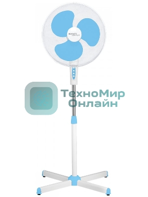 Вентилятор напольный Scarlett SC-SF111B29 45Вт скоростей:3 белый/голубой