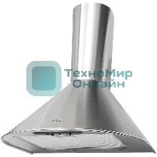 Вытяжка каминная Elikor Эпсилон 50Н-430-П3Л нержавеющая сталь/серебро, 50 см, 430 куб. м/ч, 54 дБ