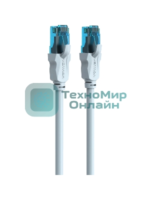 Патч-корд Vention прямой UTP cat.5е, RJ45 - 0,75м. Серый VAP-A10-S075