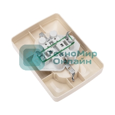 Розетка Kranz 2-ая DEA керамика с/з с/у 16А бежевый (1/10/100)