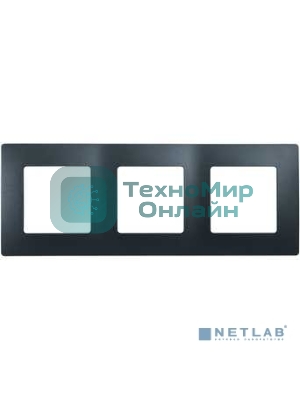 Рамка 3поста антрацит ETIKA