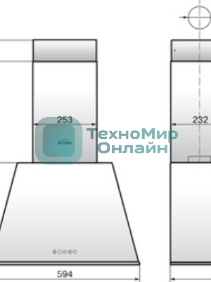 Вытяжка каминная Elikor Гамма 60П-650-Э3Д кремовый/бронза, 59.4 см, 650 куб. м/ч, 56 дБ