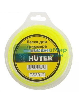 Леска для садовых триммеров Huter TS3012 d=3мм L=12м для Huter GGT-1900S(T) (71/2/3)