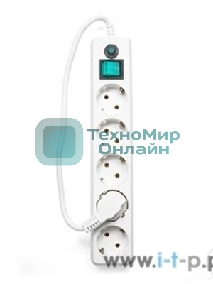 Сетевой фильтр Гарнизон ЕНLW-4 0,5 м 5 розеток белый 