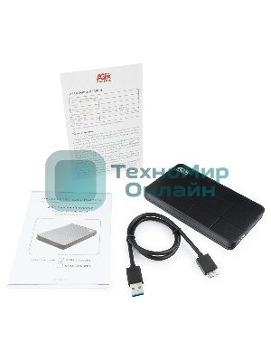 Внешний корпус для HDD AgeStar 3UB2P1 SATA III пластик черный 2.5