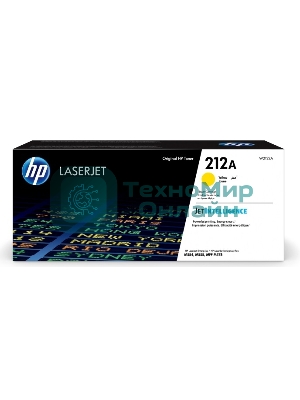 Картридж лазерный Cartridge HP 212A для CLJ Enterprise M554/M555/M578, желтый (4 500 стр.)
