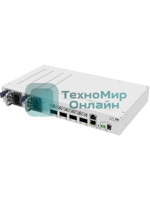 Коммутатор Mikrotik CRS504-4XQ-IN, 1x10Base-T/100Base-TX, 4xQSFP28, Switching capacity 800 Gbps