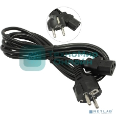 Кабель питания ExeGate Power PC-3P (Евровилка Schuko->С13) VDE-250V-3*0.5-CU, 6A, черный, 3м