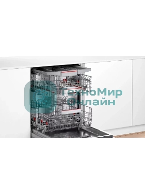 Встраиваемая посудомоечная машина Bosch SMV6ECX08E, серебристый, 59.8 см, 14 компл., 42 дБ, класс G