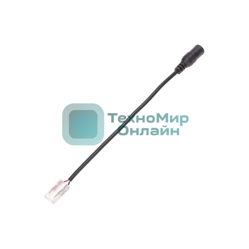 Коннектор питания Rexant с джеком 5,5x2,1 мм для одноцветной светодиодной ленты COB 8 мм