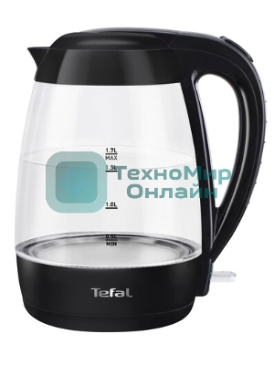 Электрочайник Tefal KO 450832 черный, 1.7 л, 2400 Вт, скрытый нагревательный элемент