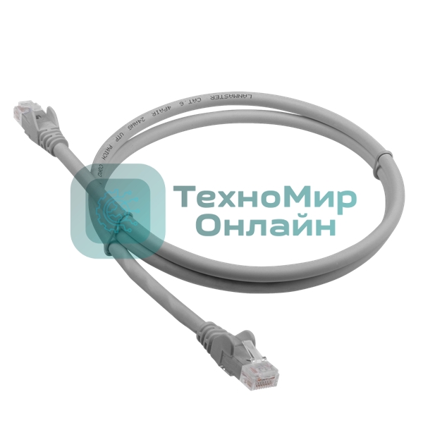 Патч-корд LANMASTER LSZH UTP кат.6, 1.5 м, серый