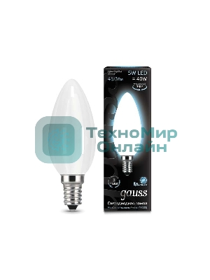 Лампа светодиодная Gauss Filament Свеча E14 5Вт 4100К OPAL