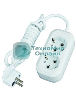 Удлинитель 2х3 м с заземл. 16А IP20 Е-302 АБС-пл. ПВС 3х1 UNIVersal 9631973
