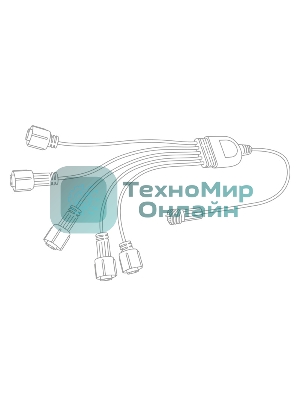 Разветвитель-Y для уличных гирлянд Neon-night Professional (1 вход, 5 выходов) белый ПВХ