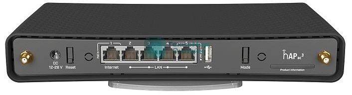 Беспроводной маршрутизатор MikroTik hAP ac3 with 4-core 716 MHz CPU, 256MB RAM, 5 x Gigabit LAN (PoE-out on port#5)
