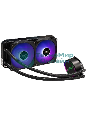 Система жидкостного охлаждения ExeGate BlackWater-240V2.PWM.RGb черный, 120 мм, алюминий, 2000 об/мин, 22 дБ, 4 pin, 220 Вт