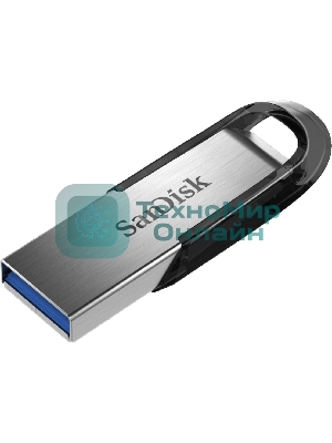 Флешка USB Sandisk CZ73 Cruzer Ultra Flair (SDCZ73-128G-G46), 128Gb, USB 3.0, R/W 150/45, серебристый/черный