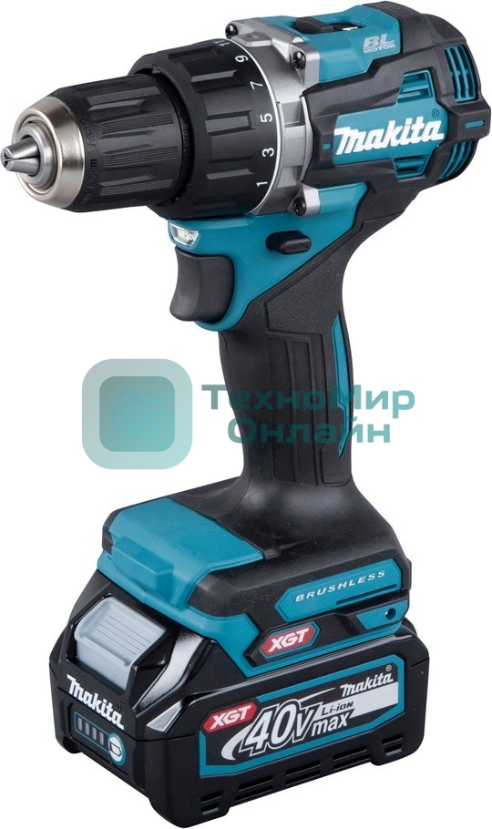 Дрель-шуруповерт Makita DF002GD201, 40 В, 2,5 Ач, 64 Нм, бесщеточный