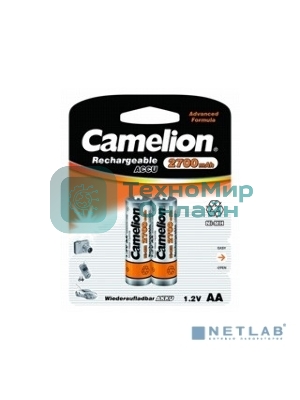 Аккумулятор Camelion AA-2700 mAh Ni-Mh BL-2 (NH-AA2700BP2, аккумулятор,1.2В)