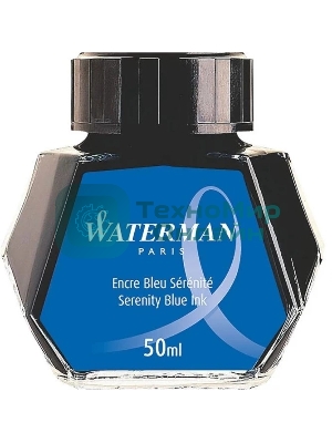 Флакон с чернилами Waterman (CWS0110720) Serenity Blue чернила, 50мл для ручек перьевых