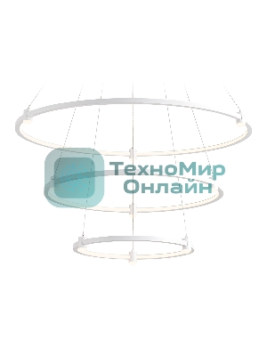 Подвесной светодиодный светильник Ambrella light FL5511/3+9 WH белый 90W 3000K/4200K/6400K D800/600/400*1300 (без ПДУ)