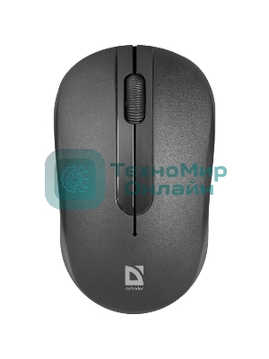 Мышь беспроводная Defender Datum MM-285 черный, 1600 dpi, радиоканал, USB, кнопки - 3
