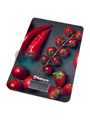 Весы кухонные Sakura SA-6077BS 8кг элек перцы