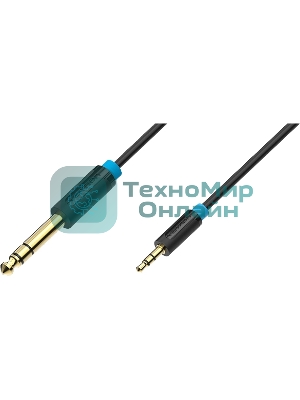 Кабель Vention аудио Jack 6,5 мм M/3,5 M - 3 м