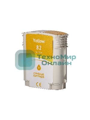 Картридж струйный Sakura C4913A (№82 Yellow) для HP, желтый, 72 мл.