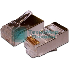 Коннектор медный LANMASTER TWT-PL45/S-8P8C RJ45 cat.5e серебристый