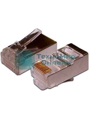 Коннектор медный LANMASTER TWT-PL45/S-8P8C RJ45 cat.5e серебристый
