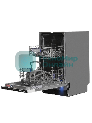 Встраиваемая посудомоечная машина Maunfeld MLP-082D Light Beam, серебристый, 44.8 см, 9 компл., 49 дБ, класс A++