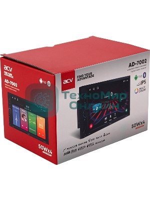 Автомагнитола ACV AD-7002, 2 DIN, 7