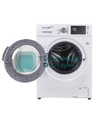 Стирально-сушильная машина Maunfeld MFWM1586WHS белая, загрузка фронтальная 8 кг, 1200об/мин, класс А
