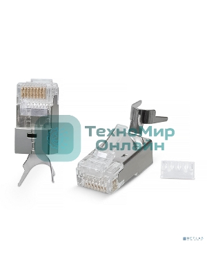 Коннектор Cabeus, RJ45(8p8c), кат. 7A, экр., со вставкой, прозрачный