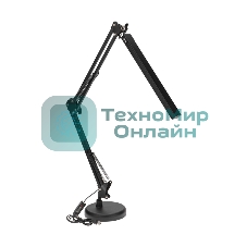 Светильник настольный Rexant с 2 креплениями (подставка и струбцина) LED, 10Вт, черный