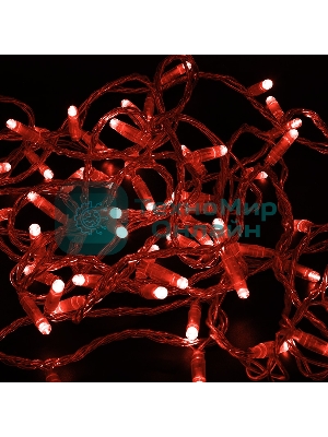 Гирлянда Neon-night Нить 10м, постоянное свечение, прозрачный ПВХ, 230В, красный