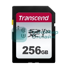 Флеш карта SD 256Gb Transcend SDXC Class 10 UHS-I U3, V30, TLC, Silver