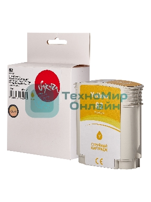 Картридж струйный Sakura C4913A (№82 Yellow) для HP, желтый, 72 мл.