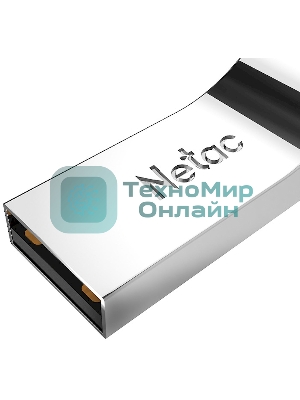 Флешка USB Netac U275 (NT03U275N-016G-20SL), 16Gb, USB 2.0, R/W 50/15, серебристый