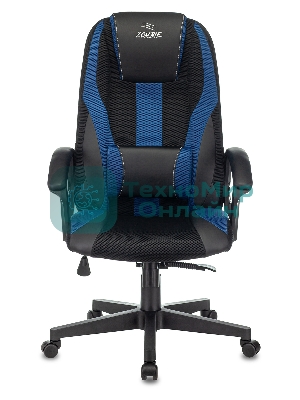 Кресло игровое Zombie 9 черный/синий, искусст.кожа/ткань, крестовина пластик