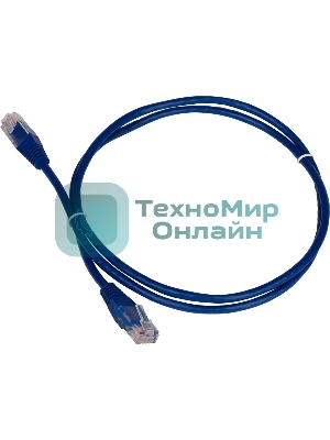 Патч-корд LANMASTER TWT-45-45-10-BL вилка RJ-45-вилка RJ-45 cat.5е 10м синий ПВХ (уп.:1шт)