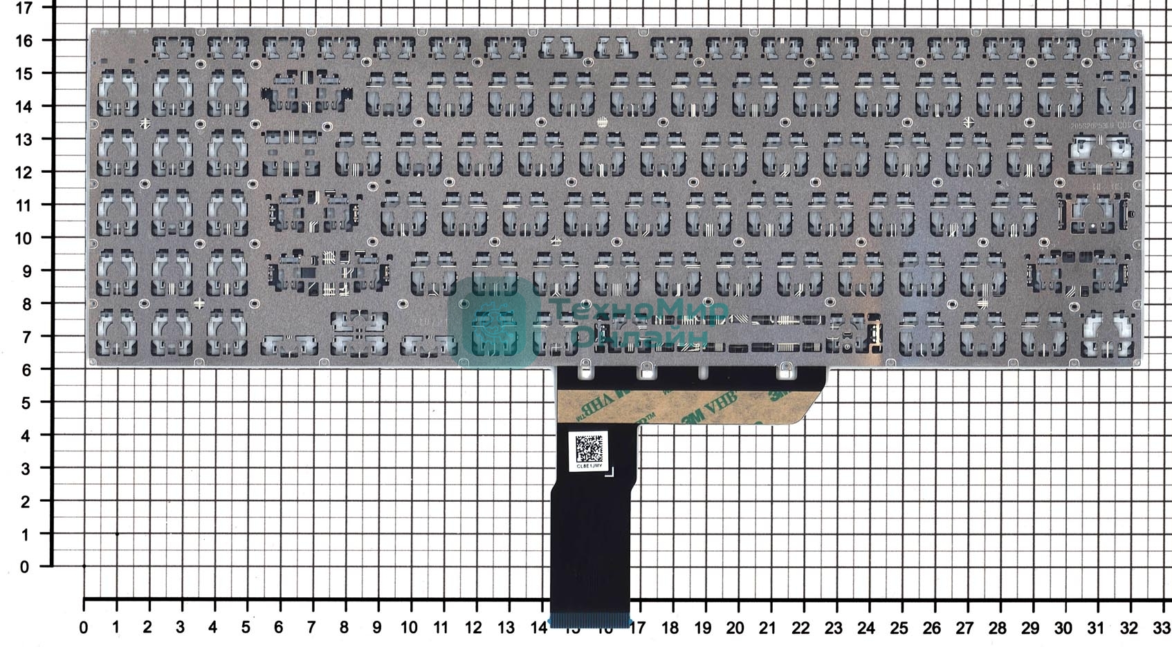 Клавиатура для ноутбука Asus VivoBook PRO 16 M7600QA серебристая