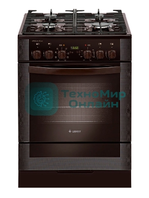 Плита комбинированная Gefest ПГЭ 6502-03 0045 коричневый, конфорок 4 газовых, духовка 55 л, 60 см x 85 см x 60 см
