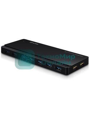 Сетевое оборудование TP-Link UH720 7 ports USB 3.0 Hub with 2 power charge ports (2.4A Max), Desktop, a 12V/4A Power Adapter included
