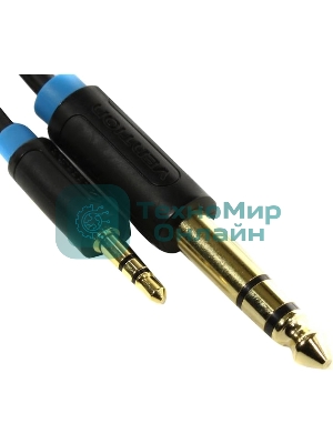 Кабель Vention аудио Jack 6,5 мм M/3,5 M - 3 м