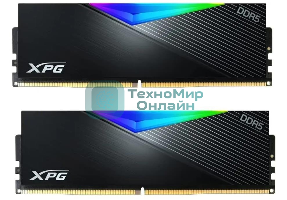 Оперативная память XPG Lancer, DDR5, 32GB (2x16GB), 7200MHz, CL34, DIMM, с радиаторами, RGB, черный